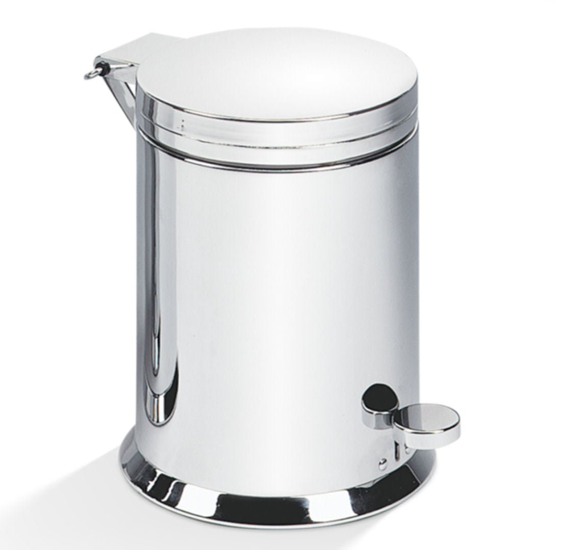 bathroom pedal bin Luxury Soft Close Chrome Bathroom Pedal Bin by Decor Walther 3L – |VESIMI Design|