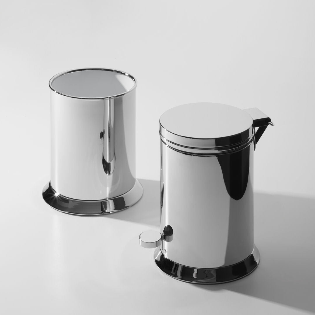 Luxury Soft Close Chrome Bathroom Pedal Bin by Decor Walther - |VESIMI Design| Luxury Bathrooms & Deco