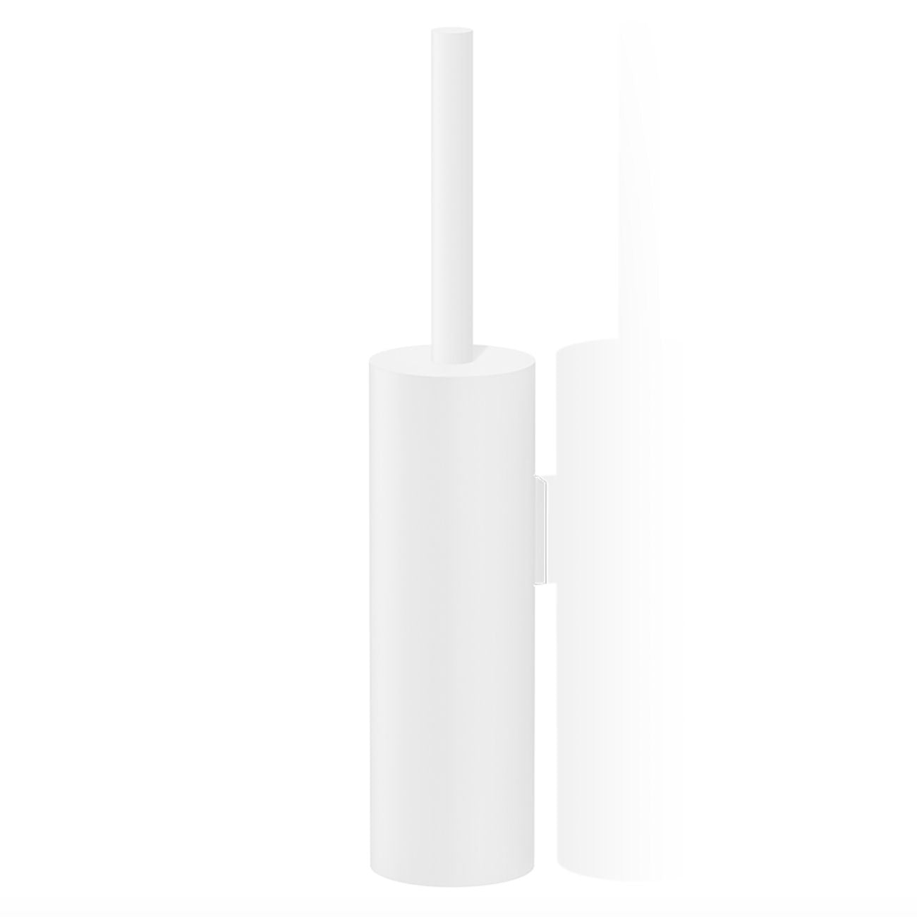 Matt White Steel Wall-Mounted Toilet Brush Holder by Decor Walther - |VESIMI Design|