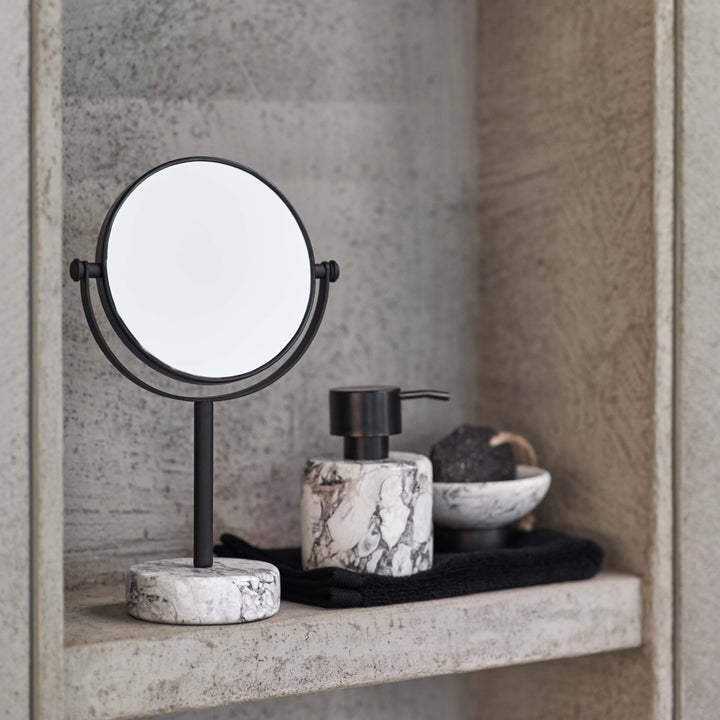 Nero White Stone Bathroom Accessories - Soap Dish - |VESIMI Design| Luxury and Rustic bathrooms online