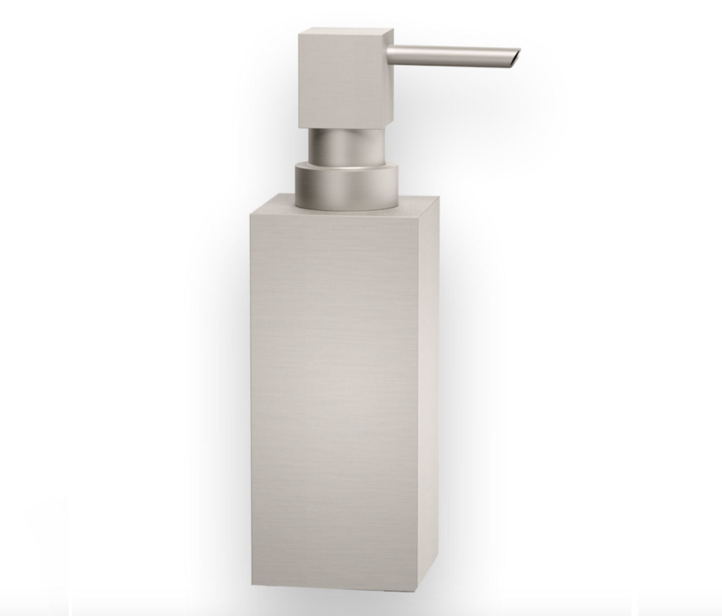Nickel Satined Square Design Dispenser by Decor Walther - |VESIMI Design|