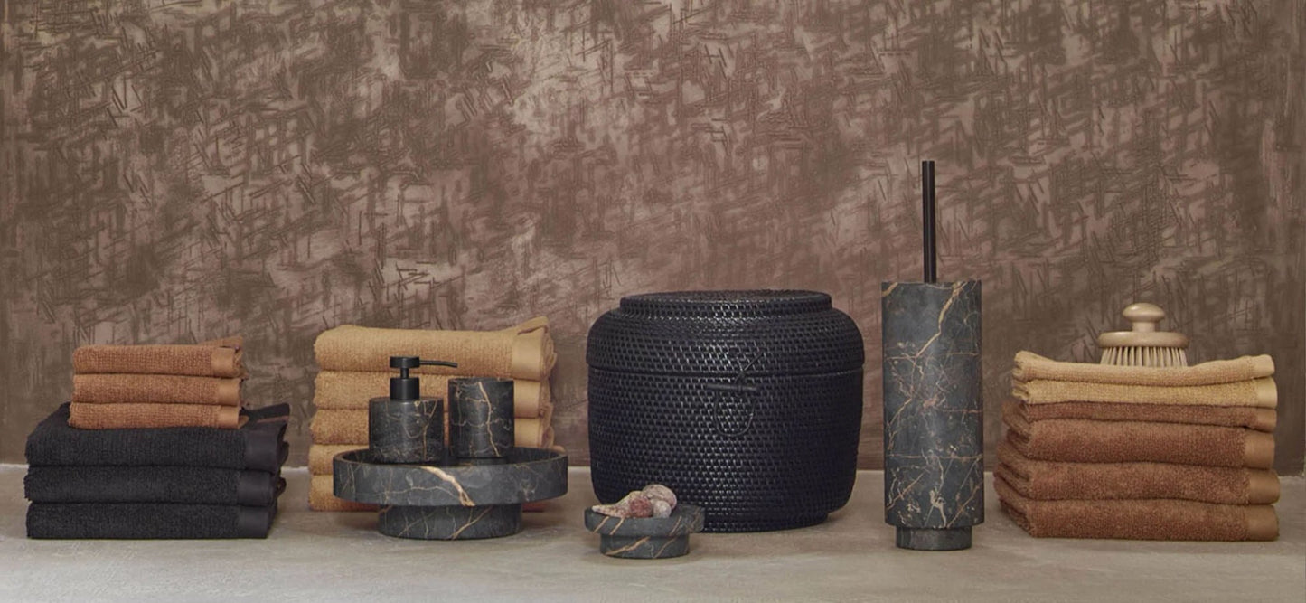 PORTO Toilet Brush Holder, Italian Marble Bathroom Accessories - |VESIMI Design| Luxury and Rustic bathrooms online