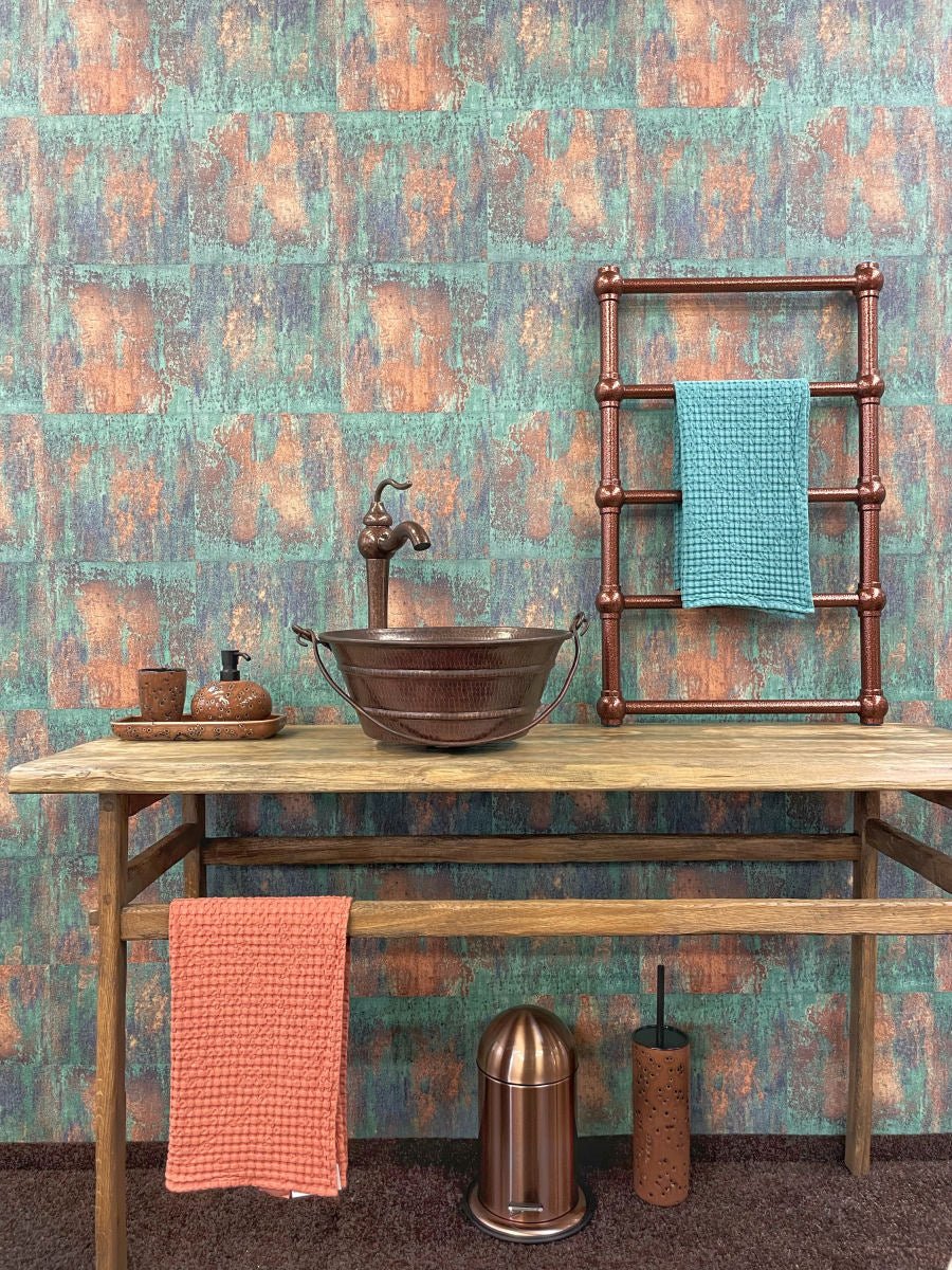 Pousada Egyptian Cotton Waffle Design Towels - 685 Terracotta - |VESIMI Design| Luxury and Rustic bathrooms online