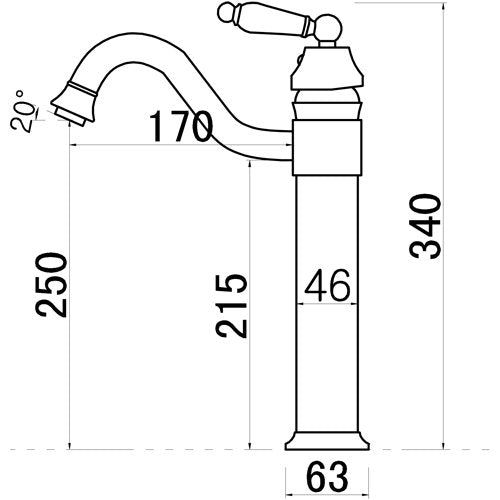 Retro Antique Brass Ceramic Vessel Sink Faucet Lavande - |VESIMI Design| Luxury and Rustic bathrooms online