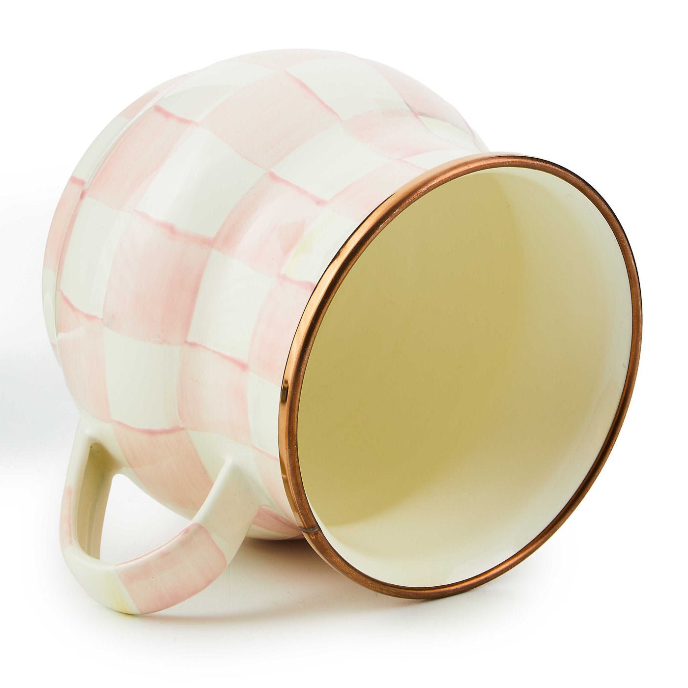 Rosy Check Enamel Mug by MacKenzie-Childs - |VESIMI Design|