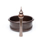 Round Copper Antique Marble Faucet Bathroom Vessel Sink Combo - |VESIMI Design|