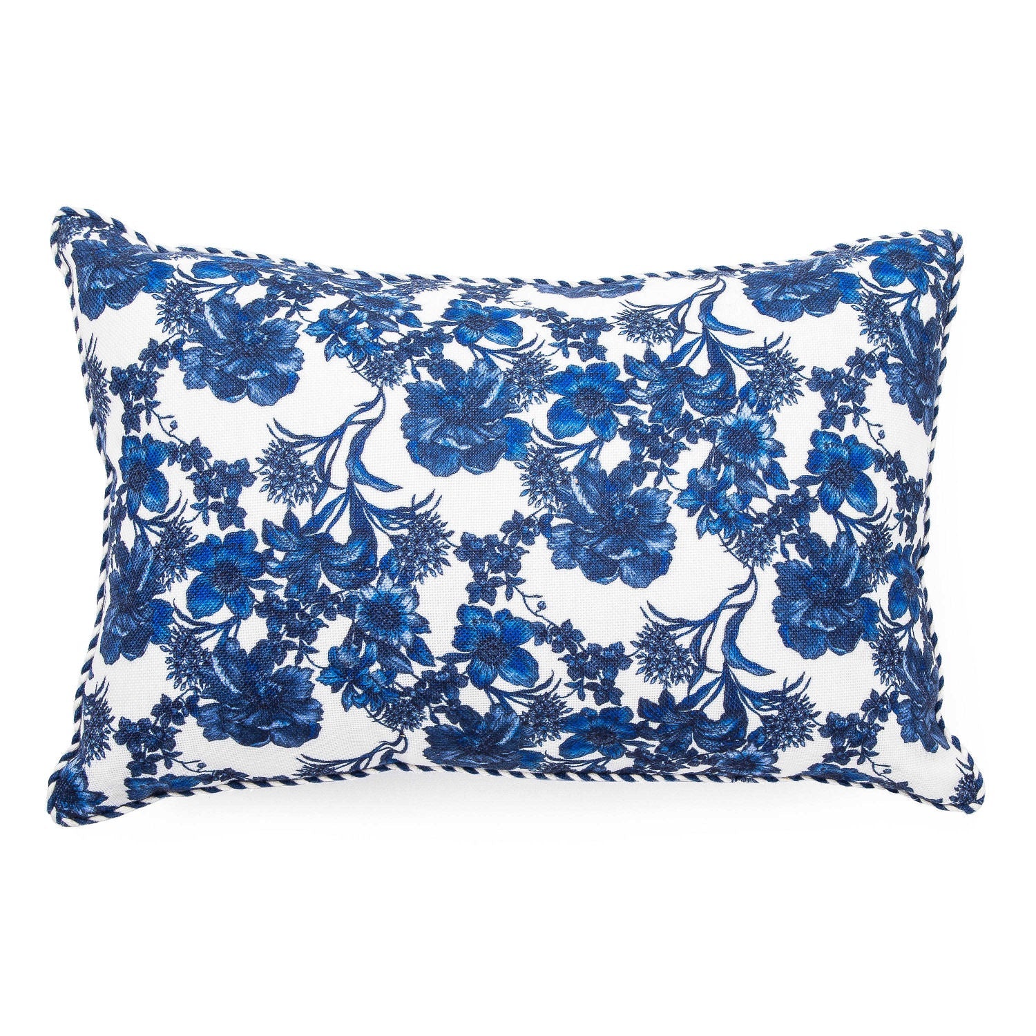 Royal English Garden Outdoor Lumbar Pillow by Mackenzie-Childs