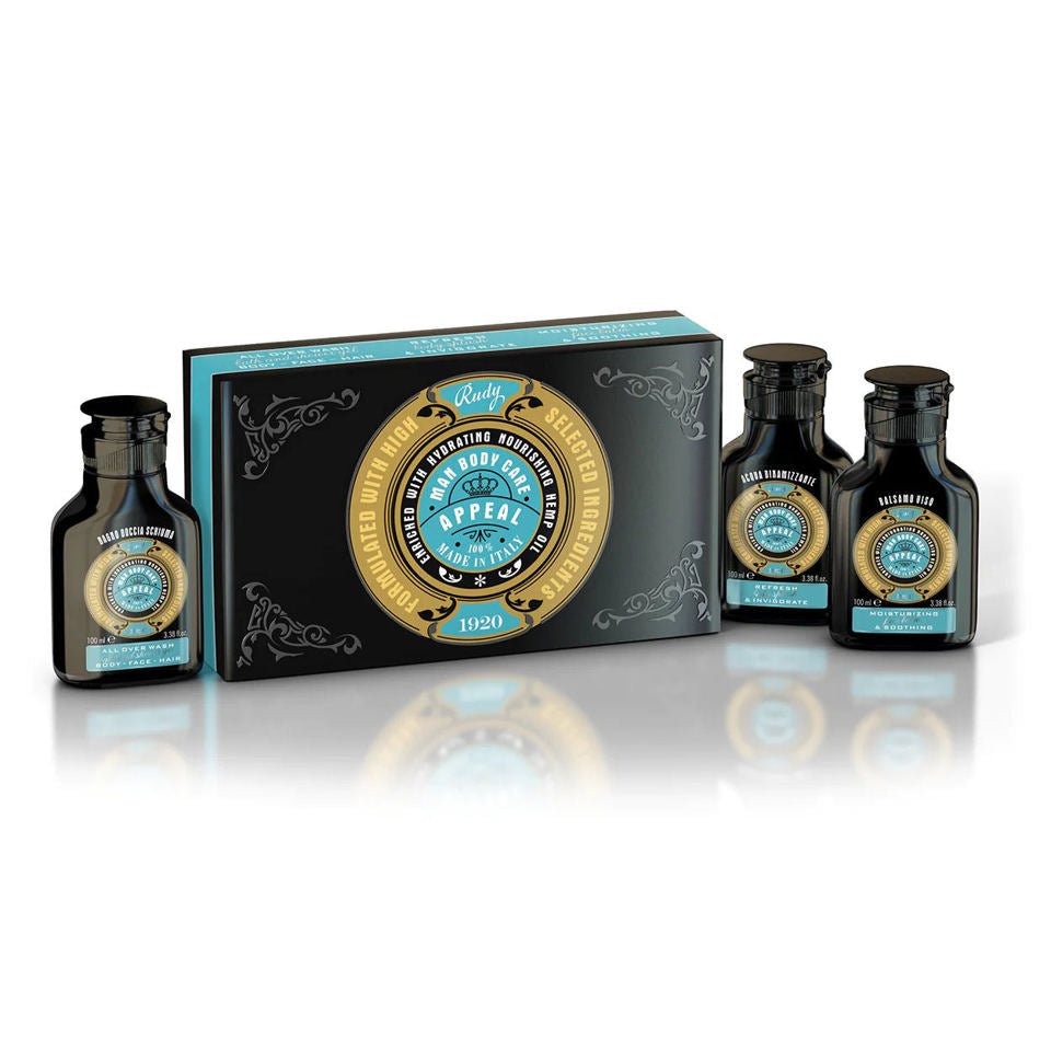 Rudy Profumi Men Gift Set APPEAL - All-Over Wash, Body Splash, Face Balm - |VESIMI Design|
