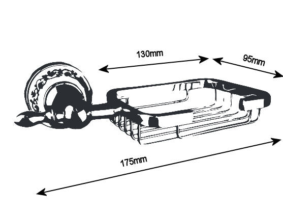 Rustic Bathroom Accessories - Soap Holder Lavande Chrome - |VESIMI Design| Luxury and Rustic bathrooms online