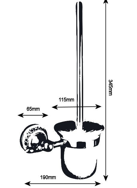 Rustic Bathroom Accessories - Wc Toilet Brush Holder Lavande Chrome - |VESIMI Design| Luxury and Rustic bathrooms online