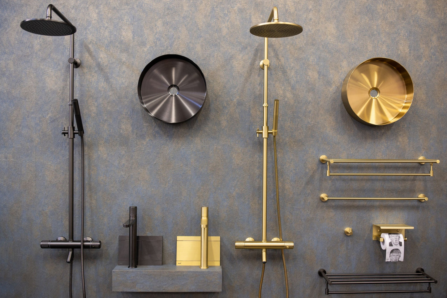 Satin Gold Opera Luxury WC Brush Holder - |VESIMI Design| Luxury and Rustic bathrooms online