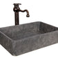 Sole ORB Faucet with Grey Concrete Sink - |VESIMI Design| Luxury Bathrooms & Deco