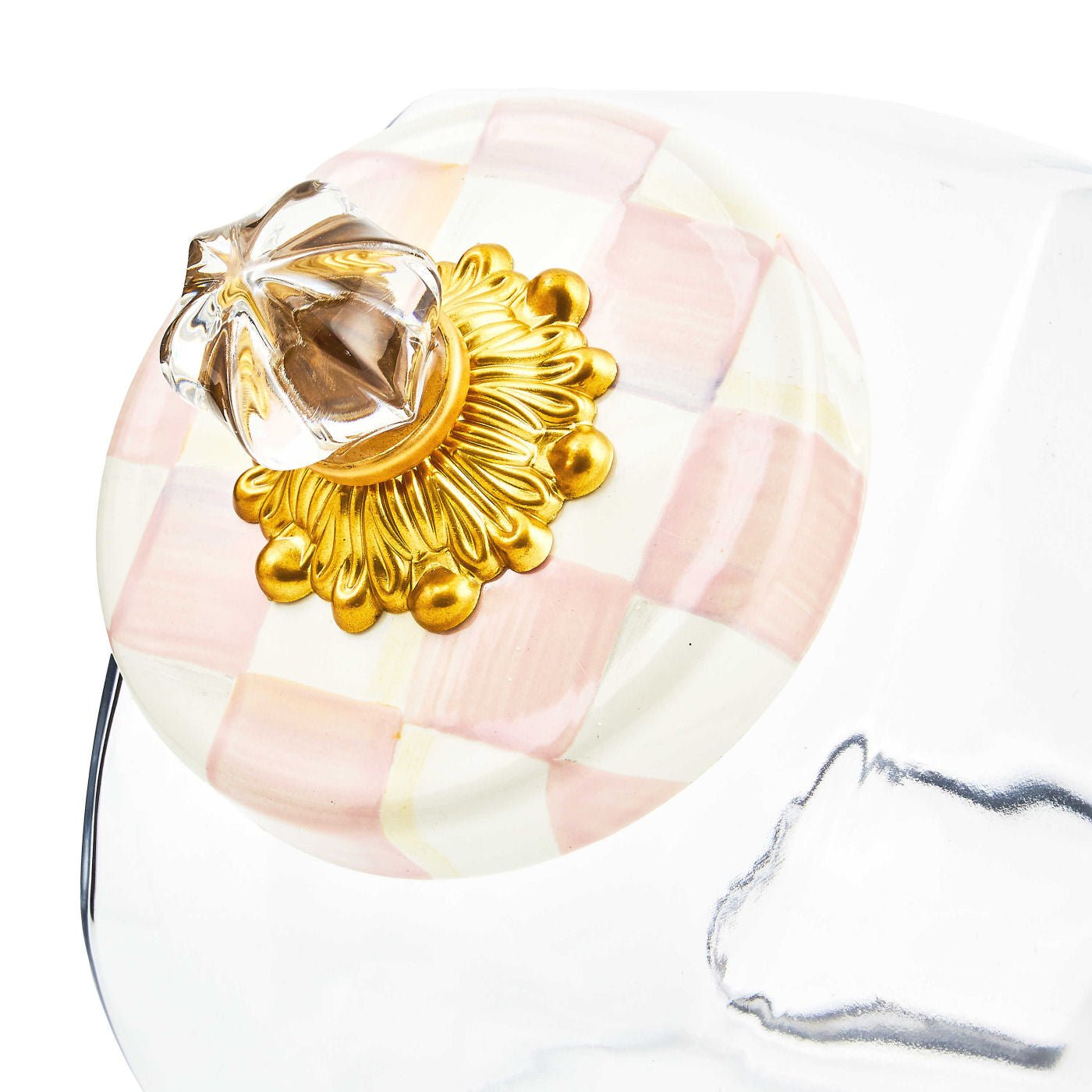 Sweets Jar with Rosy Check Enamel Lid by MacKenzie-Childs - |VESIMI Design|