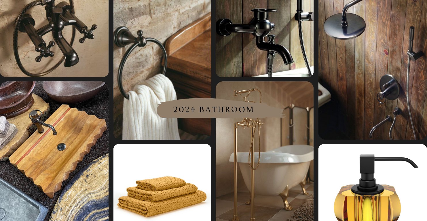 Dark Bronze, Copper and Matt Gold 2024 Timeless Bathroom – |VESIMI Design|