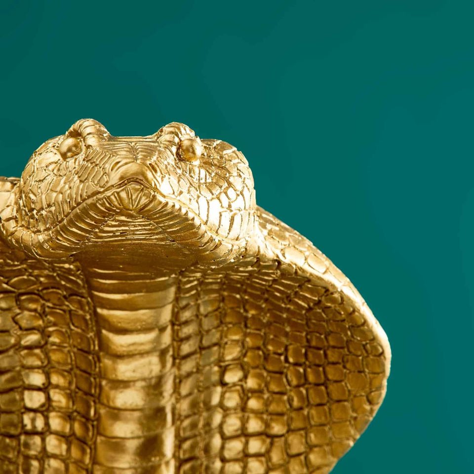 Antique Gold Snake Floor Lamp Simon