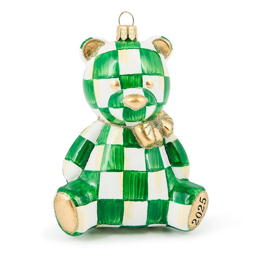 2025 Emerald Bear Glass Ornament by MacKenzie-Childs