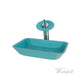 Waterfall® Faucet with Turquoise Blue Basin - Sink Combo Set