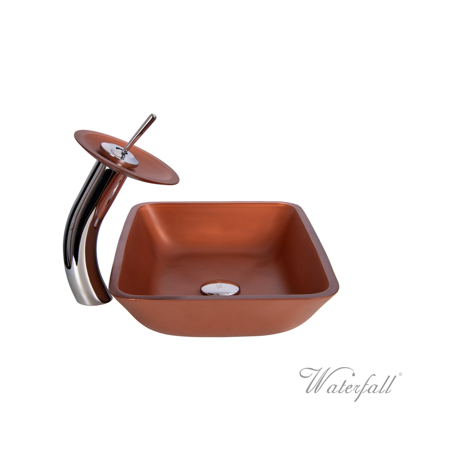Waterfall® Faucet with Red Desert Basin