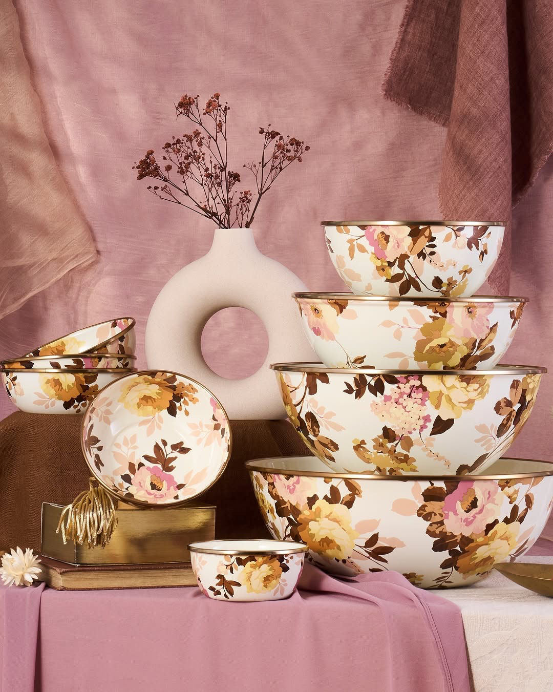 Wild Rose White Everyday Bowl by MacKenzie-Childs