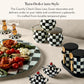 Courtly Check Glass Lazy Susan, Rotating Serving Board