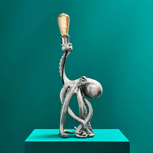 Silver Table Lamp Octopus Otto Octopus (54cm)