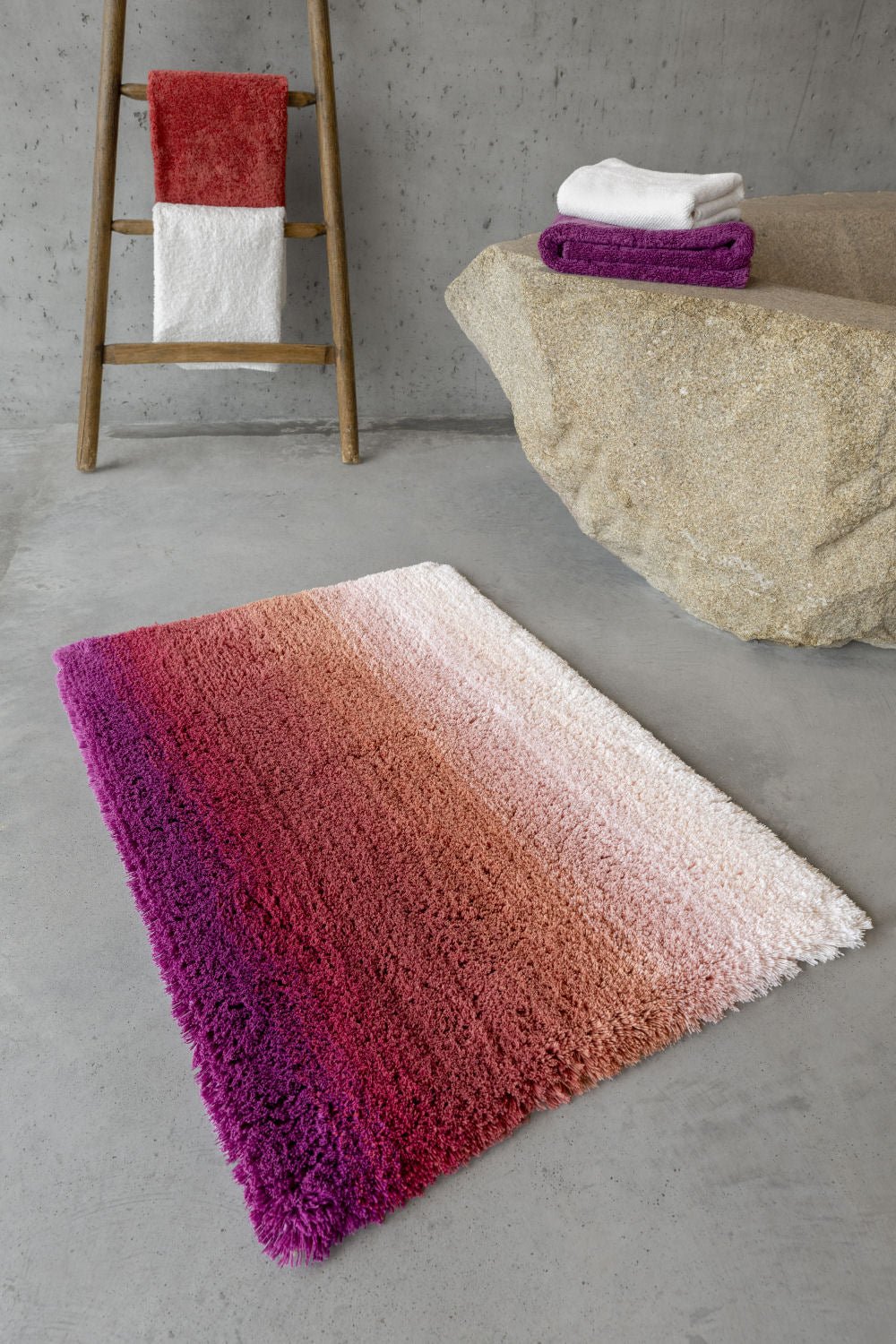 Abyss Rugs Abyss & Habidecor Giza Egyptian Cotton Green Bathroom Rug AURORE (205 ...