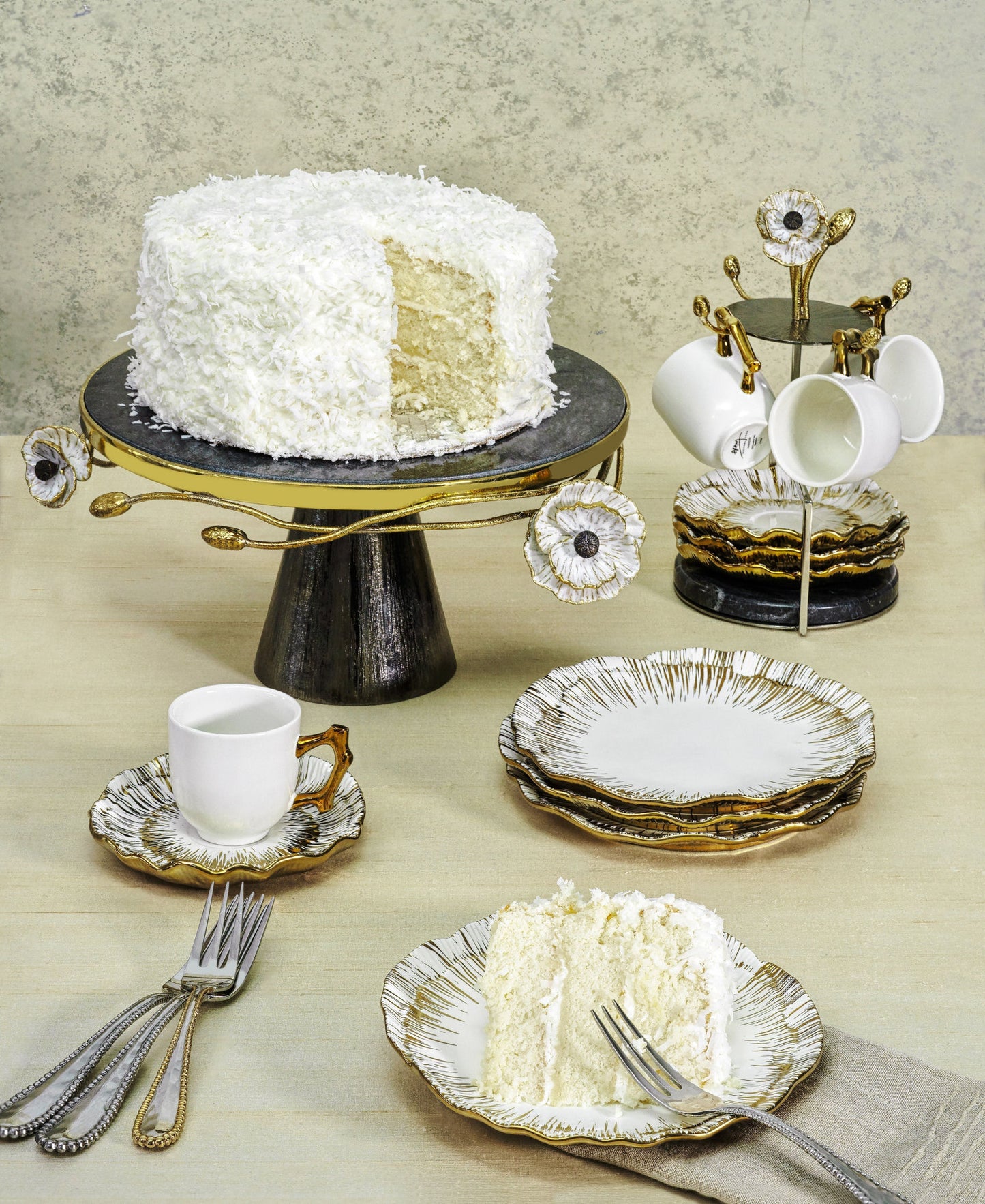 Anemone Tidbit Plate Set by Michael Aram
