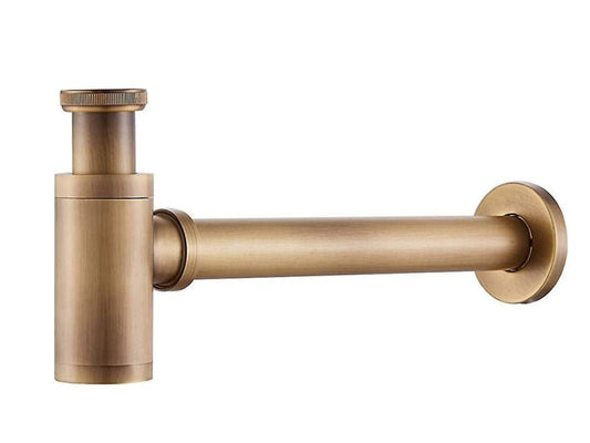 Antique Brass Basin T-Trap - |VESIMI Design| Luxury Bathrooms and Home Decor