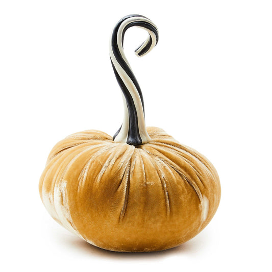 Autumnology Vanilla Twisted Stem Velvet Pumpkin by MacKenzie - Childs - |VESIMI Design| Luxury Bathrooms and Home Decor