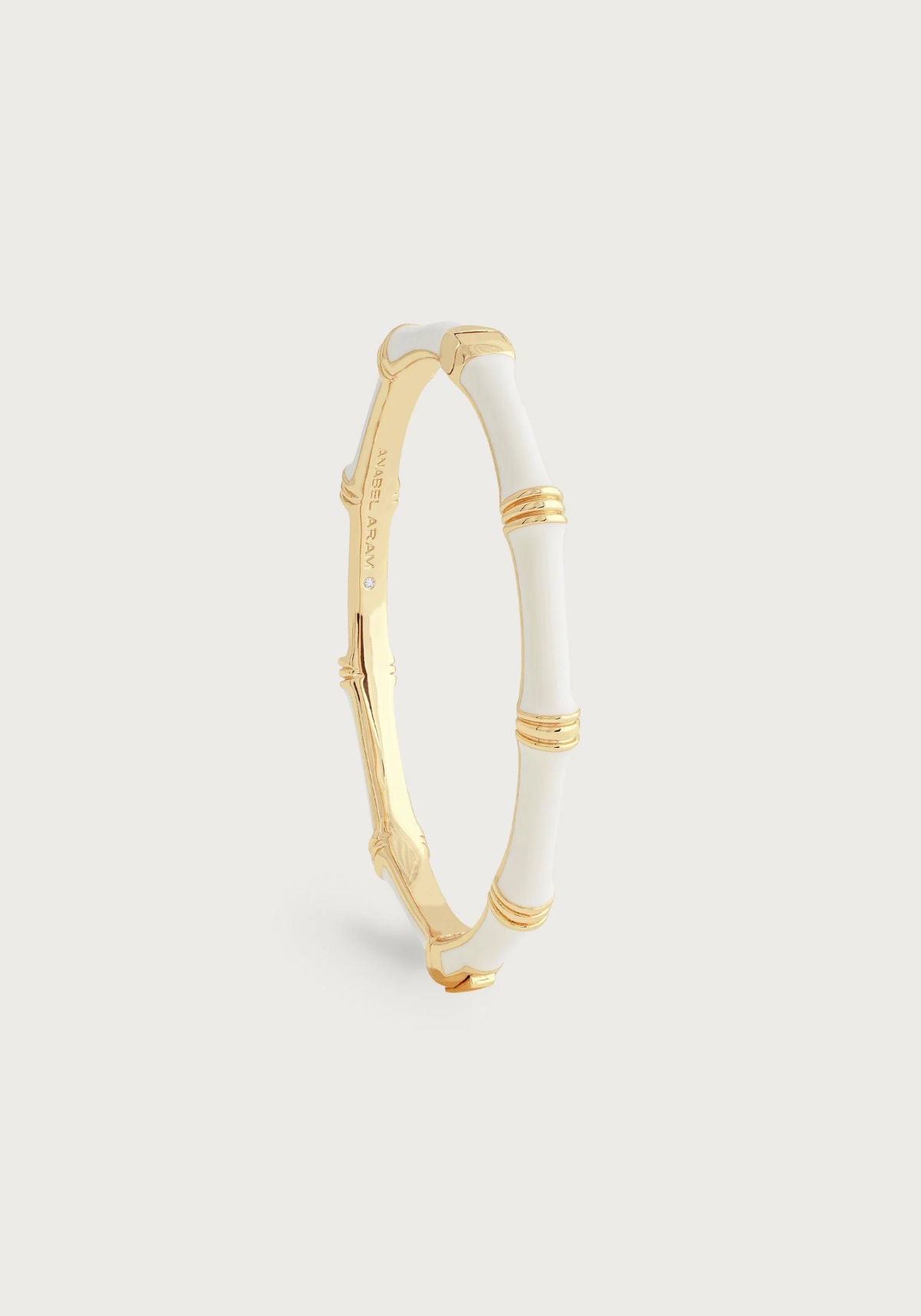 Bamboo Enameled Hinged Bangle by Anabel Aram