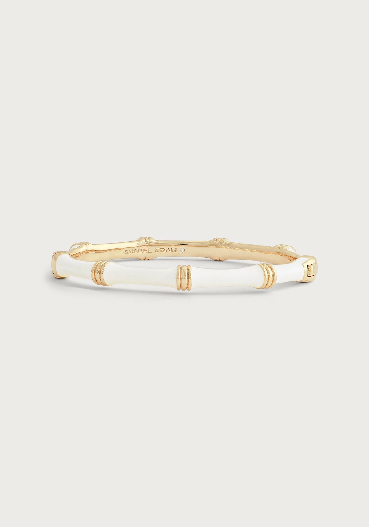 Bamboo Enameled Hinged Bangle by Anabel Aram