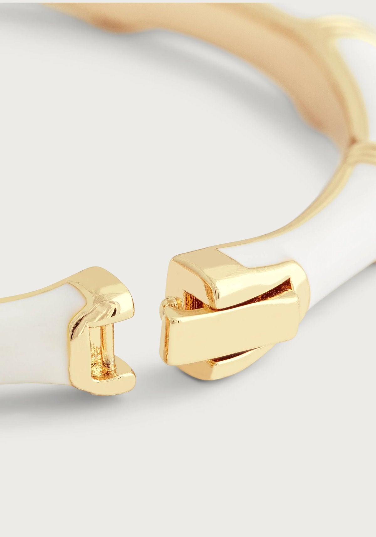 Bamboo Enameled Hinged Bangle by Anabel Aram