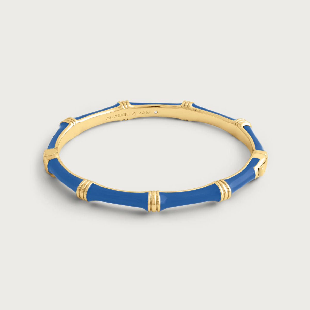 Bamboo Enameled Hinged Bangle by Anabel Aram