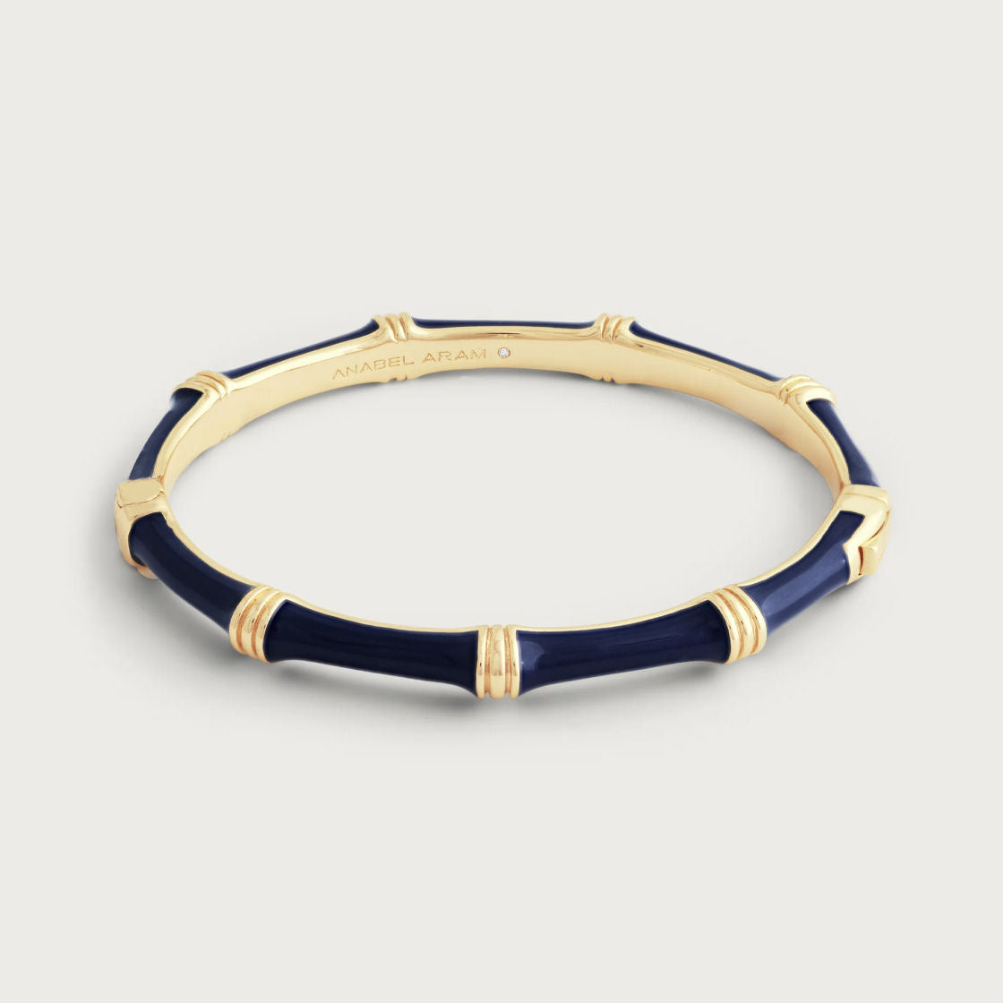 Bamboo Enameled Hinged Bangle by Anabel Aram