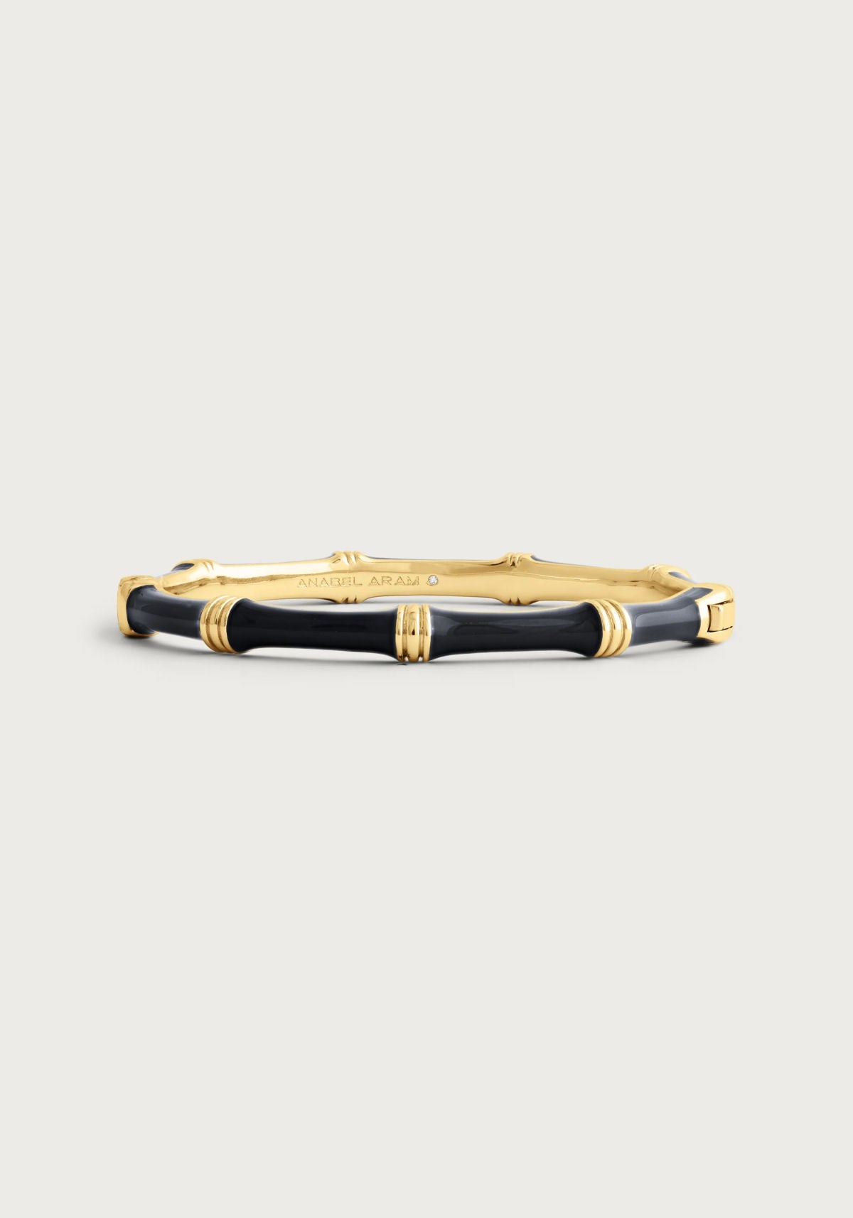 Bamboo Enameled Hinged Bangle by Anabel Aram