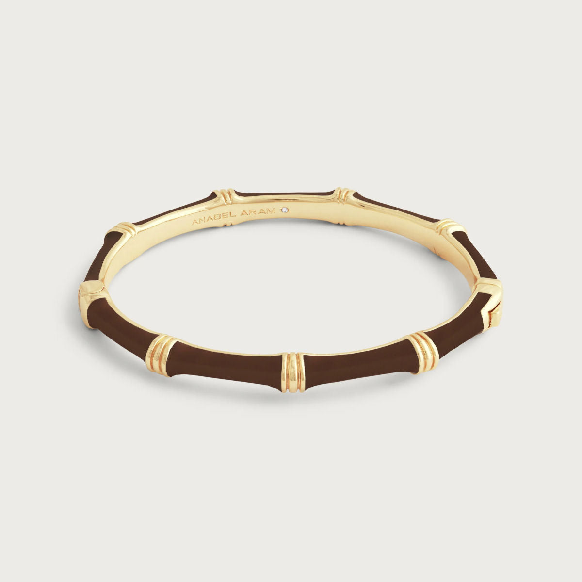 Bamboo Enameled Hinged Bangle by Anabel Aram