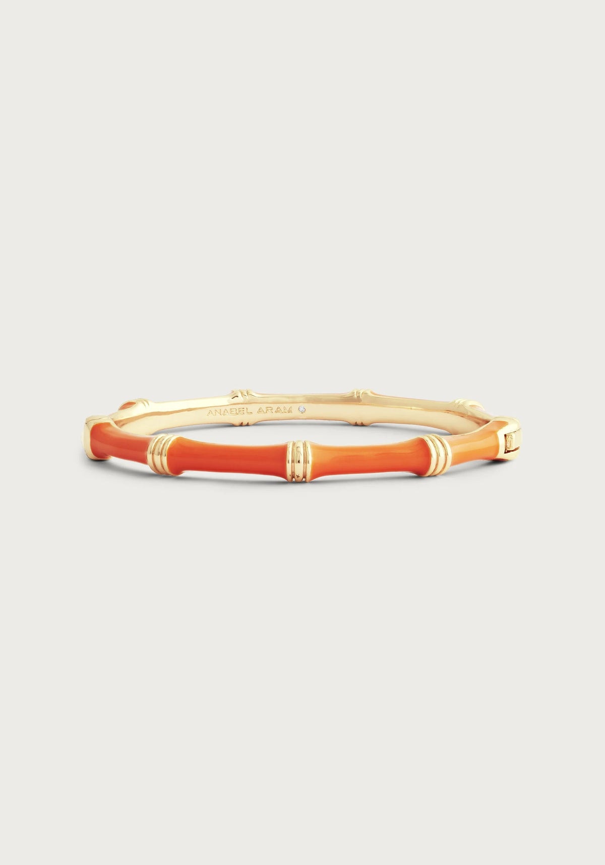 Bamboo Enameled Hinged Bangle by Anabel Aram