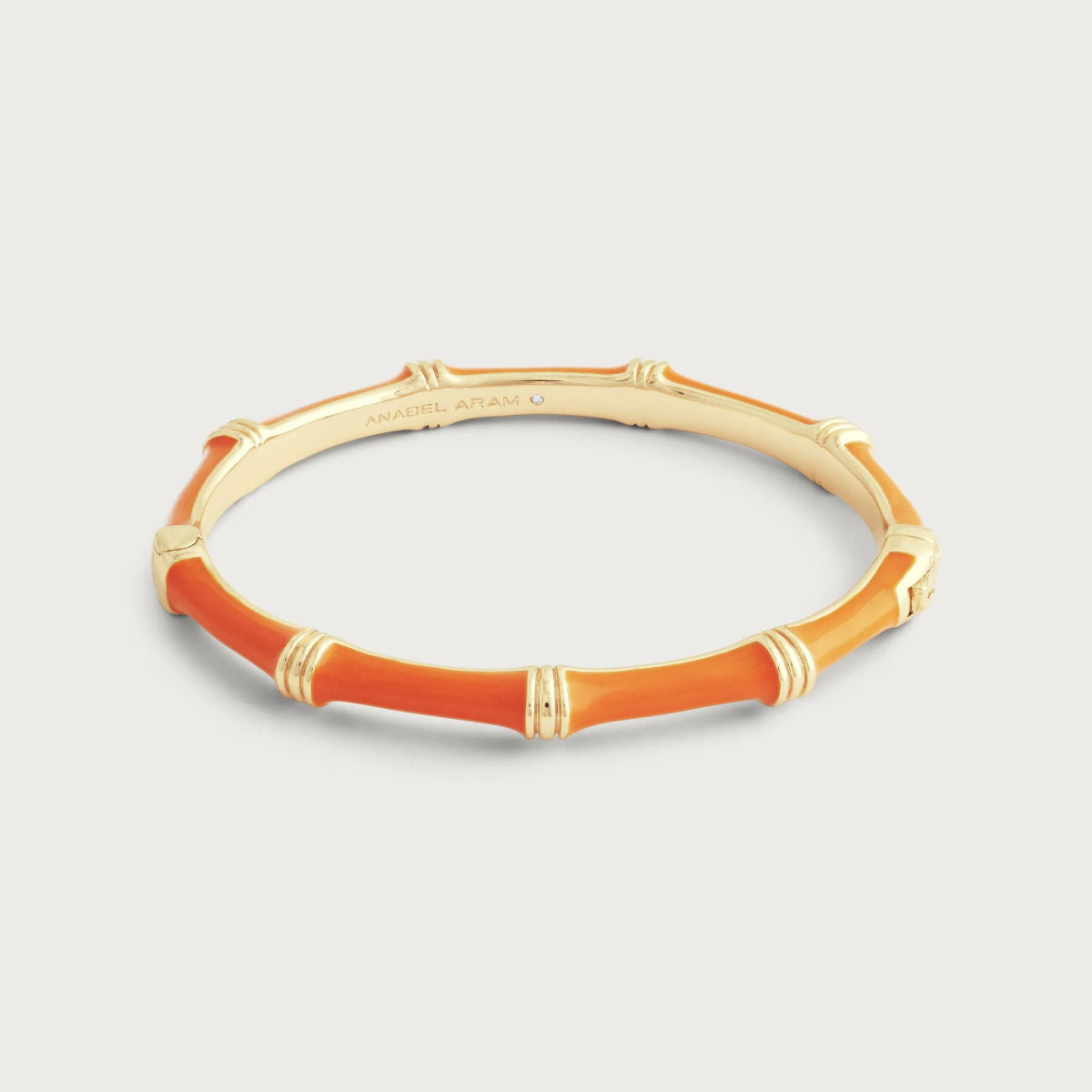 Bamboo Enameled Hinged Bangle by Anabel Aram
