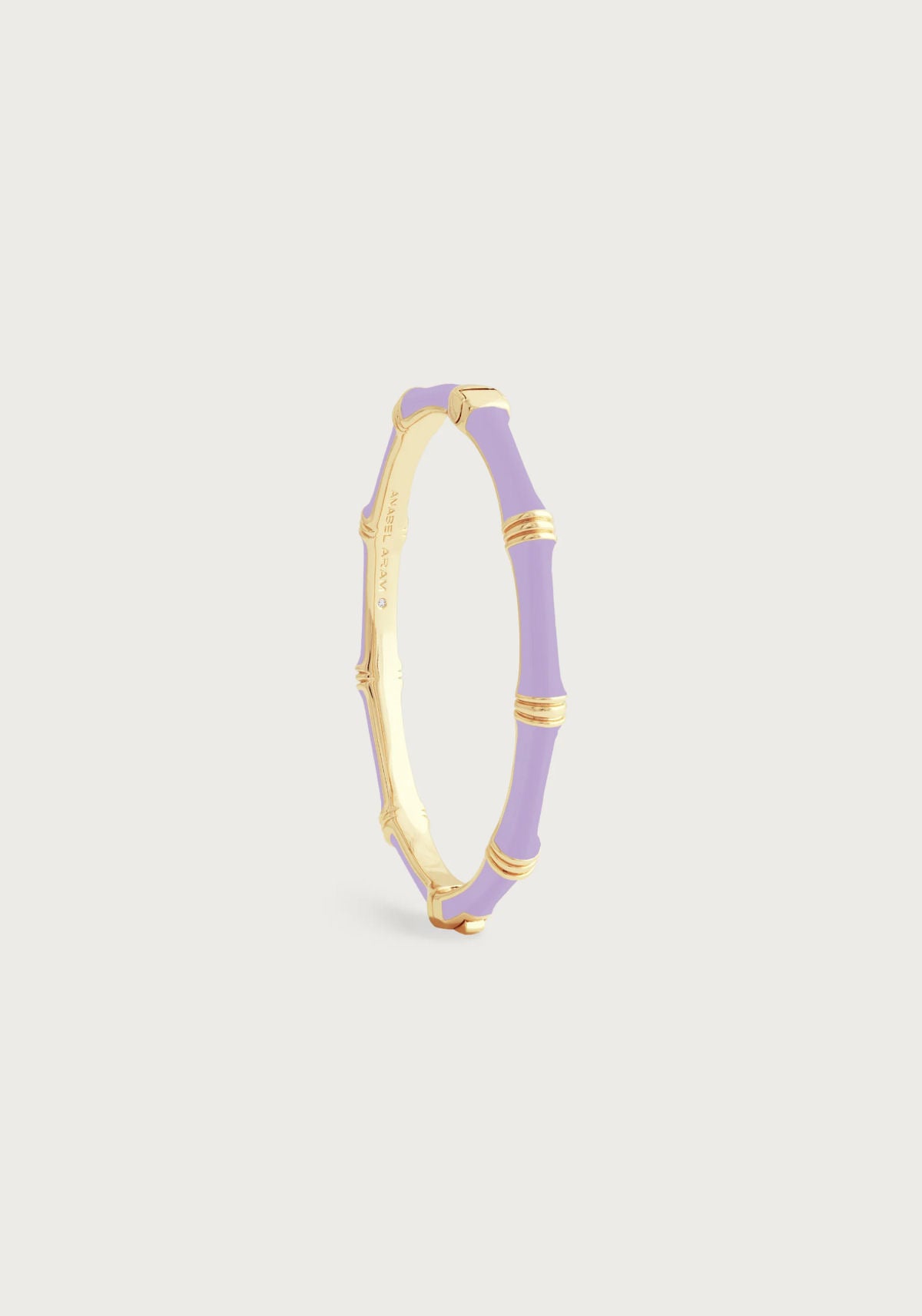 Bamboo Enameled Hinged Bangle by Anabel Aram