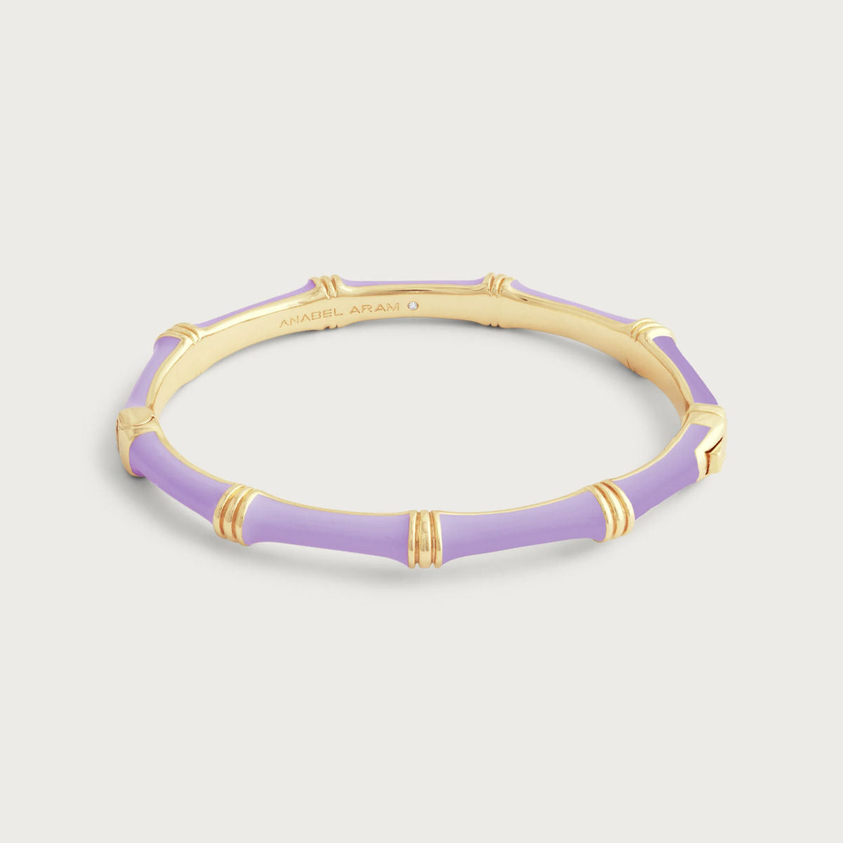Bamboo Enameled Hinged Bangle by Anabel Aram