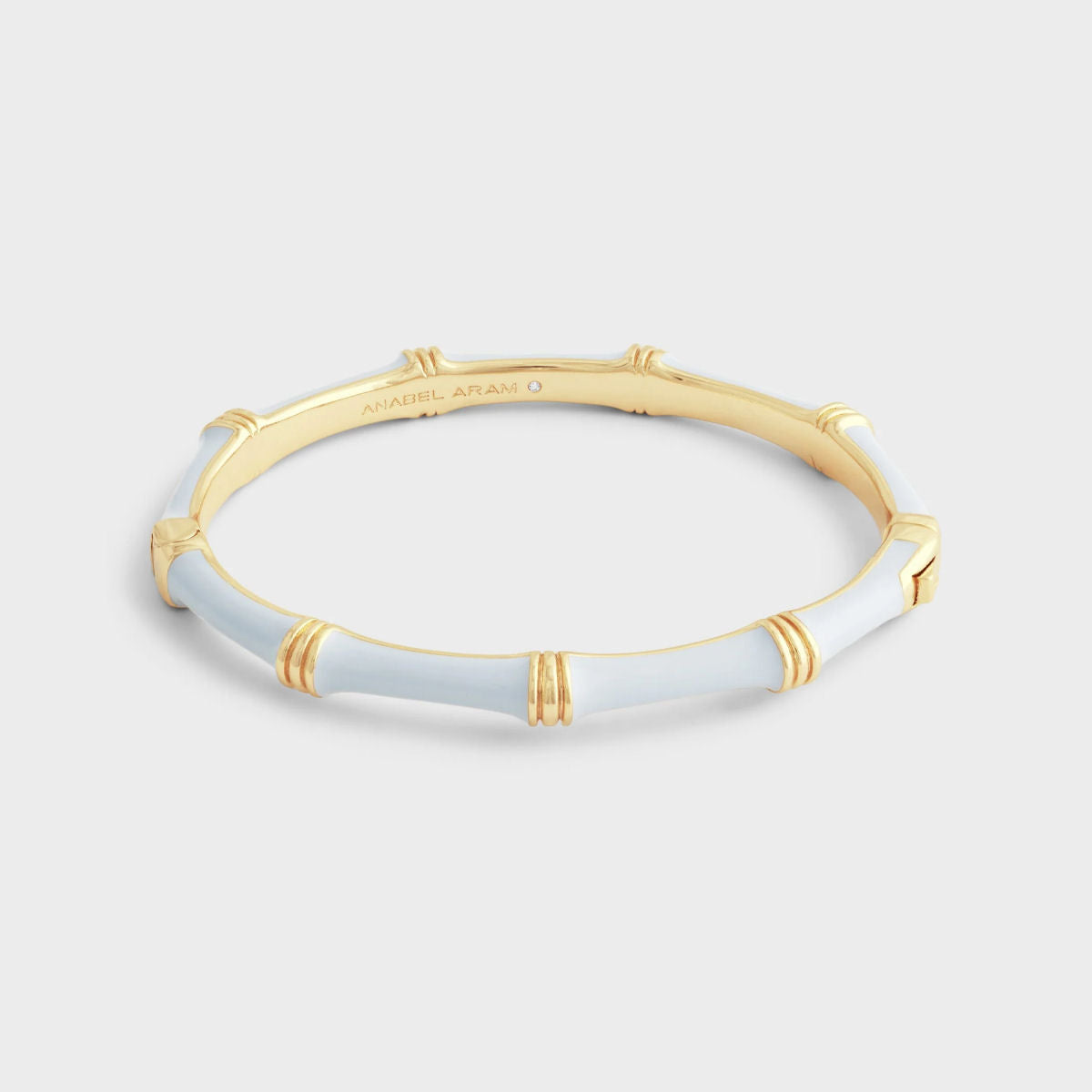 Bamboo Enameled Hinged Bangle by Anabel Aram