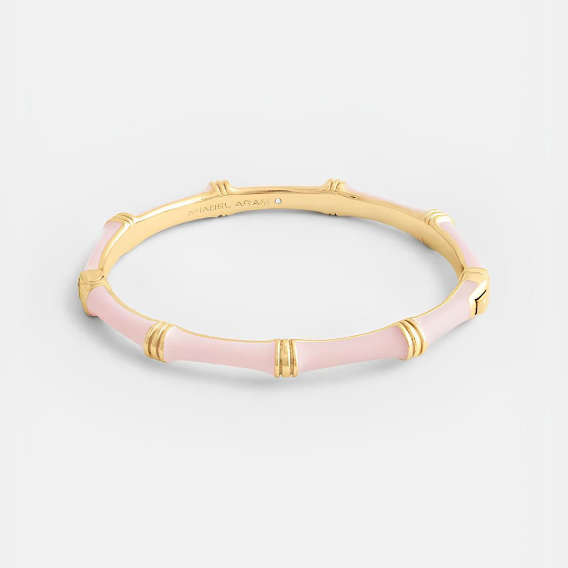 Bamboo Enameled Hinged Bangle by Anabel Aram