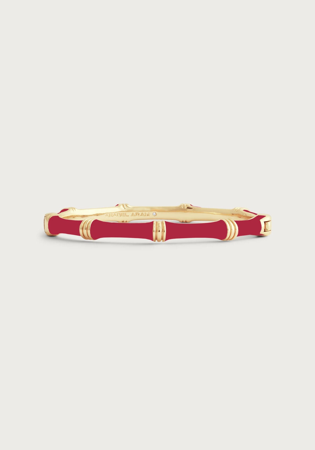 Bamboo Enameled Hinged Bangle by Anabel Aram