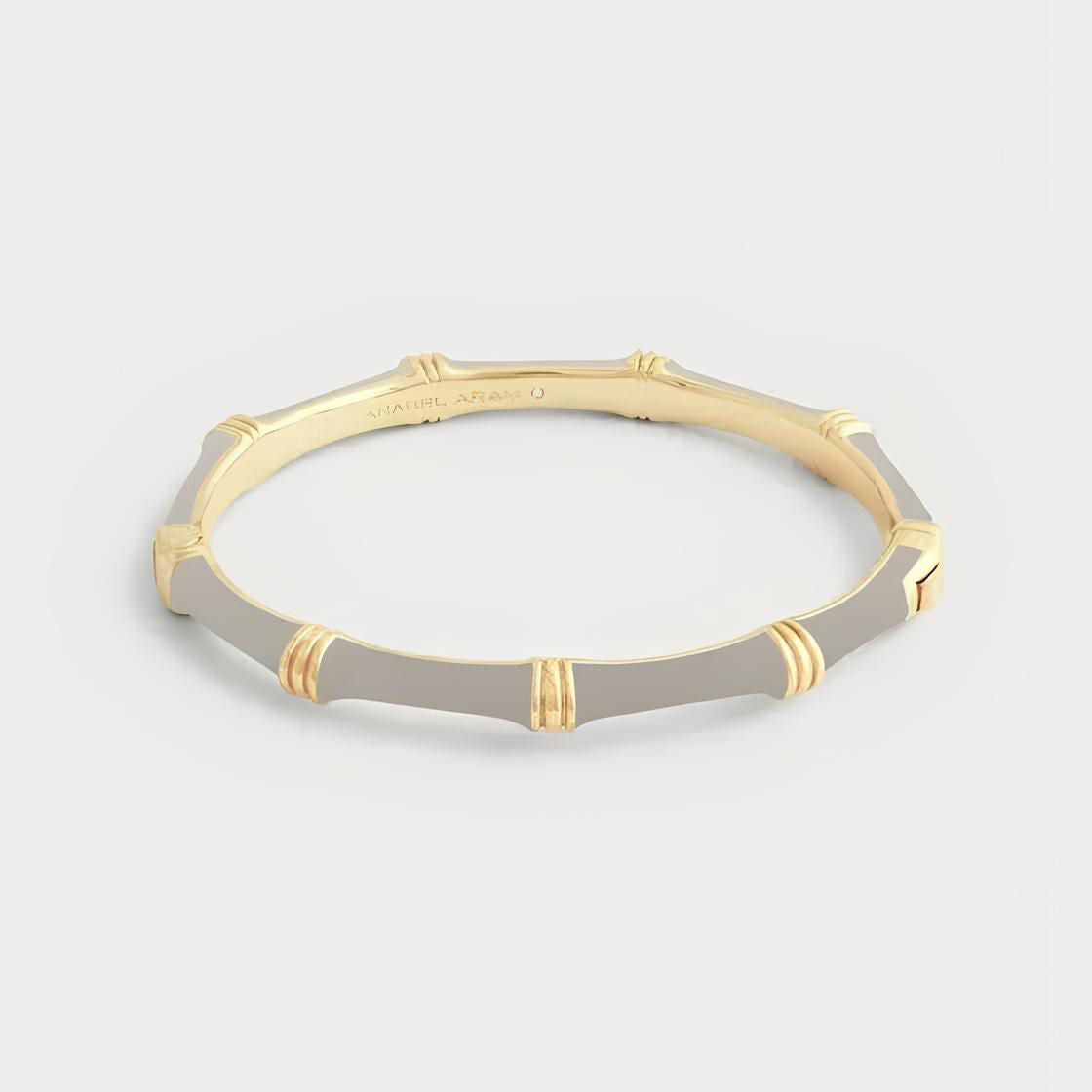 Bamboo Enameled Hinged Bangle by Anabel Aram