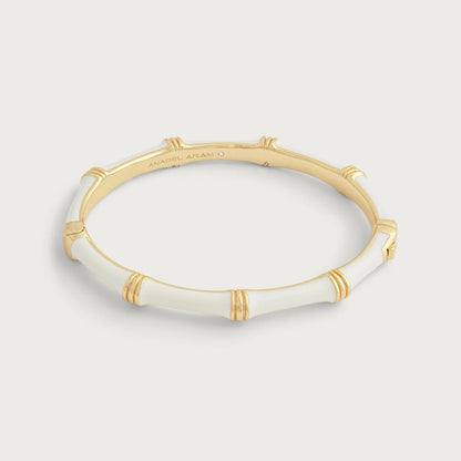 Bamboo Enameled Hinged Bangle by Anabel Aram
