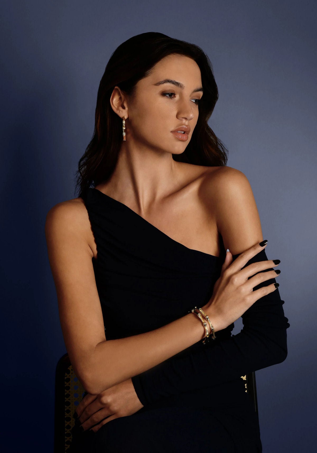 Bamboo Hinged Bangle by Anabel Aram
