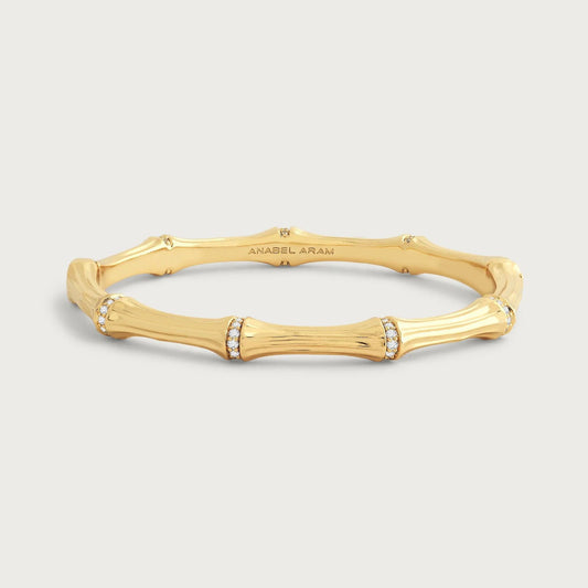 Bamboo Hinged Bangle by Anabel Aram