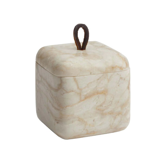 Blake Beige Marble Bathroom Accessories Beauty Box