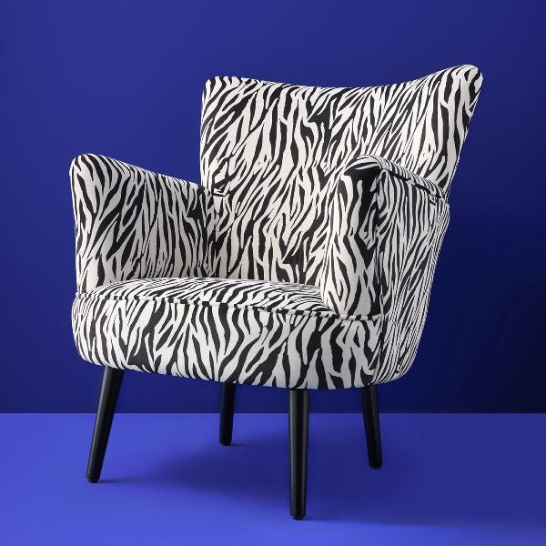 Schwarz-weißer Sessel Zebra, Wild Life Kollektion – |VESIMI Design