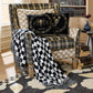 Black & White Check Throw MacKenzie-Childs
